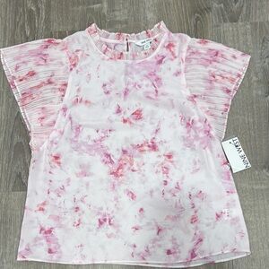 Nine West Pink and White Blouse